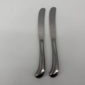 Leonard‎ Stainless Korea Pistol Grip Dinner Knives Set of 2 Serrated 9 inch